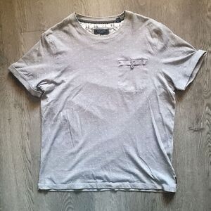 Ted Baker Men's Casual Short Sleeve Crew Neck In Gray T-Shirt Size 3(M)